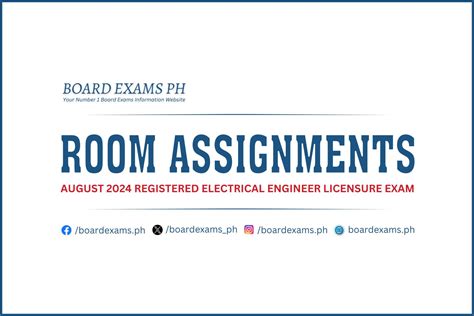 ROOM ASSIGNMENTS: August 2024 Registered Electrical.